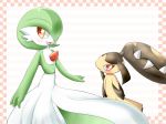  00s gardevoir mawile open_mouth pokemon pokemon_(game) pokemon_rse red_eyes teeth tsukakuro 