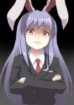  1girl animal_ears long_hair purple_hair rabbit_ears red_eyes reisen_udongein_inaba solo touhou ttc 