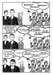  comic dalek doctor_who jack_harkness jacket leather leather_jacket monochrome multiple_girls ninth_doctor personification rose_tyler short_hair teeth 