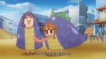 2girls animated animated_gif brown_hair fushigi_na_somera-chan multiple_girls subtitled tongue 