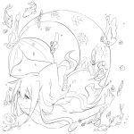  1boy aco bubbles fish long_hair male_focus merman monster_boy orenchi_no_furo_jijou smile solo underwater wakasa water 