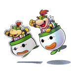  2boys bowser_jr fangs horns multiple_boys official_art paper_mario super_mario_bros. 