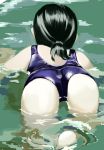  1girl ass black_hair from_behind ranma_(kamenrideroz) solo swimming tagme water 