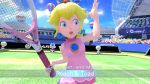  1girl 3d animated animated_gif blonde_hair blue_eyes nintendo princess princess_peach solo super_mario_bros. tagme tennis 