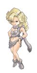  1girl 90s artist_request ayla_(chrono_trigger) blonde_hair blue_eyes breasts chrono_(series) chrono_trigger cleavage looking_at_viewer navel 