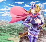  armor breasts cape large_breasts shiawase_ni_naru sword 