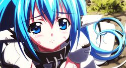  1girl animated animated_gif blue_eyes blue_hair nymph_(sora_no_otoshimono) robot_ears sora_no_otoshimono tears 