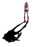 1girl crown crying one_piece perona pink_hair silhouette skirt solo standing striped_legwear twintails 
