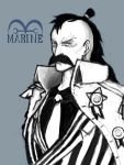1boy facial_hair male_focus marine mattya1582 mohawk momonga_(one_piece) mustache one_piece solo