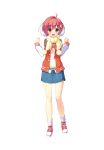  1girl ameto_yuki doumyouji_moemi female full_body hooksoft looking_at_viewer official_art pure_x_connect redhead smee solo standing tagme transparent_background yellow_eyes 