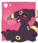  androgynous artist_request blush pokemon red_eyes smoking solo umbreon 