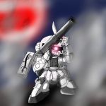  artist_request chibi gundam gundam_ms_igloo mecha rocket_launcher weapon zaku zaku_ii 