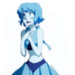  1girl artist_request blue_hair blue_skin hydrokinesis lapis_lazuli_(steven_universe) simple_background solo steven_universe water wings 