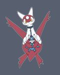  androgynous artist_request flat_color furry latias latios pokemon simple_background stuffed_toy yellow_eyes 