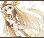  1girl blue_eyes brown_hair hat long_hair original solo sword very_long_hair weapon yuuhagi_(amaretto-no-natsu) 
