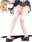  1girl animal_ears ass blonde_hair blue_hair blush gochuumon_wa_usagi_desu_ka? kirima_sharo legs maid panties pantyshot rabbit_ears teliga underwear 