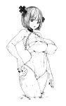  brandish_mew breasts chains fairy_tail large_breasts monochrome simple_background swimsuit tagme the_golden_smurf wide_hips 