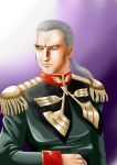  1boy 90s anavel_gato artist_request epaulettes gundam gundam_0083 military military_uniform uniform white_hair 