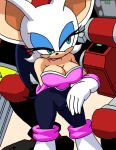  1girl breasts dboy green_eyes large_breasts rouge_the_bat smile sonic_the_hedgehog wings 