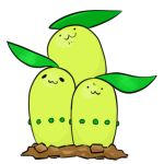  :3 chikorita dugtrio fukurou_(owl222) nintendo no_humans pokemon simple_background solo what white_background 