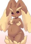  artist_request fat looking_at_viewer lopunny pink_eyes pokemon thick_thighs 