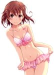  1girl bikini breasts brown_eyes brown_hair cleavage extraction looking_at_viewer misaka_mikoto navel pink_bikini shian_(my_lonly_life.) small_breasts smile solo swimsuit to_aru_kagaku_no_railgun to_aru_majutsu_no_index transparent_background vector_trace 