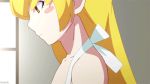  1girl animated animated_gif bakemonogatari blonde_hair monogatari_(series) oshino_shinobu screaming surprised 