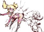  ass blonde_hair cosplay king_of_fighters princess_peach rainbow_mika rainbow_mika_(cosplay) street_fighter super_mario_bros. vanessa_(king_of_fighters) 