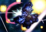  explosion gouf_r35 gundam gundam_build_fighters heat_rod hgmg mecha no_humans space 