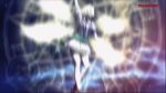 1girl 3d animated animated_gif blonde_hair blue_eyes castlevania character_name company_name cr_pachinko_akumajō_dracula dress female flying legs lips magic maria_renard short_hair smile solo staff wings wink 