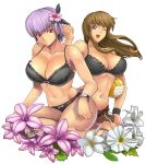  2girls ayane ayane_(doa) bikini breasts dead_or_alive hitomi_(doa) ibanen large_breasts multiple_girls swimsuit 