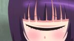  1girl animated animated_gif blue_eyes blush cyclops manako monster_girl monster_musume_no_iru_nichijou one-eyed purple_hair short_hair solo 