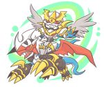  armor atusix bandai chibi claws digimon dragon fangs full_armor imperialdramon imperialdramon_paladin_mode monster no_humans tail wings 