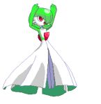  animated animated_gif gardevoir green_hair jumping no_humans pokemon red_eyes solo 