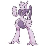  full_body mega_mewtwo_x mega_pokemon mewtwo no_humans serious simple_background solo tail 