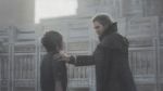 2boys black_hair cape father_and_son final_fantasy final_fantasy_xv hand_on_shoulder jewelry multiple_boys noctis_lucis_caelum official_art regis_lucis_caelum ring square_enix 