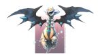  alternate_color dragon giratina gradient gradient_background no_humans pokemon pokemon_(game) shiny_pokemon solo wings 
