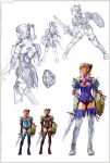  alternate_color boots cassandra_alexandra closed_mouth concept_art elbow_gloves female fighting_stance from_behind full_body gloves holding holding_sword holding_weapon legs looking_away multiple_views o3o official_art ponytail ribbon shield sleeveless soul_calibur soulcalibur standing sword thigh-highs thigh_boots thighhighs weapon 
