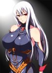  bare_shoulders breasts gloves large_breasts long_hair pizaya red_eyes s_tanly selvaria_bles senjou_no_valkyria senjou_no_valkyria_1 silver_hair 