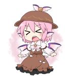  chibi hat mystia_lorelei pink_hair suu-mi touhou wings yamabuki_(yusuraume) 