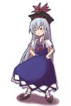  dress hands_on_hips hat kamishirasawa_keine long_hair necktie red_eyes shoes socks solo touhou 