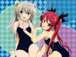  2girls breasts checkered cthugha_(nyaruko-san) haiyore!_nyaruko-san multiple_girls nyarlathotep_(nyaruko-san) nyaruko tagme 