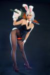  1girl cosplay gradient gradient_background league_of_legends photo riven_(league_of_legends) tagme 