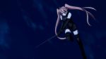  1girl animated animated_gif high_school_dxd long_hair night shidou_irina solo suit sword twintails violet_eyes weapon 