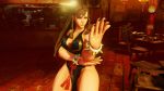  1girl 3d alternate_costume bare_legs bare_shoulders braid breasts capcom china_dress chinese_clothes chun-li dress female long_hair nail_polish pose solo street_fighter street_fighter_v 