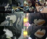  charlotte_(anime) comparison death_note eating fighting hidden_eyes jpeg_artifacts otosaka_yuu potato_chips screencap tagme writing yagami_light 