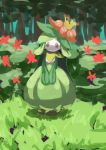  10s 1girl crown female flower grass lilligant nintendo no_humans orange_eyes plant plant_girl pokemon pokemon_(game) pokemon_bw solo 