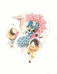  3boys brothers freckles hat kite male_focus monkey_d_luffy multiple_boys one_piece portgas_d_ace sabo_(one_piece) siblings simple_background straw_hat trio younger 
