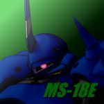  80s gradient gradient_background gundam gundam_0080 kampfer_(mobile_suit) mecha no_humans solo upper_body 