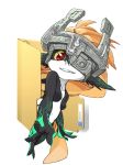  1girl folder imp looking_at_viewer midna pointy_ears red_eyes simple_background solo the_legend_of_zelda the_legend_of_zelda:_twilight_princess white_background yellow_sclera 